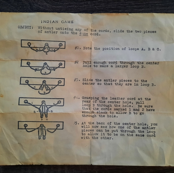 Vintage RARE Native American Indian Game Indigenous Puzzle Game - Picture 8 of 9